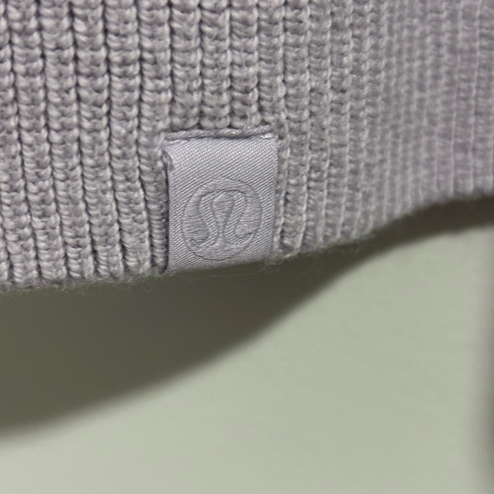 Lululemon Merino Wool Blend Ribbed Crewneck Sweater, Faint Lavender, Size 12 - Picture 7 of 8